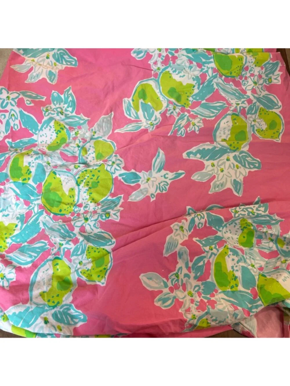 Lilly Pulitzer Pottery Barn Kids Organic Cotton Crib Fitted Sheet Pink Lemonade
